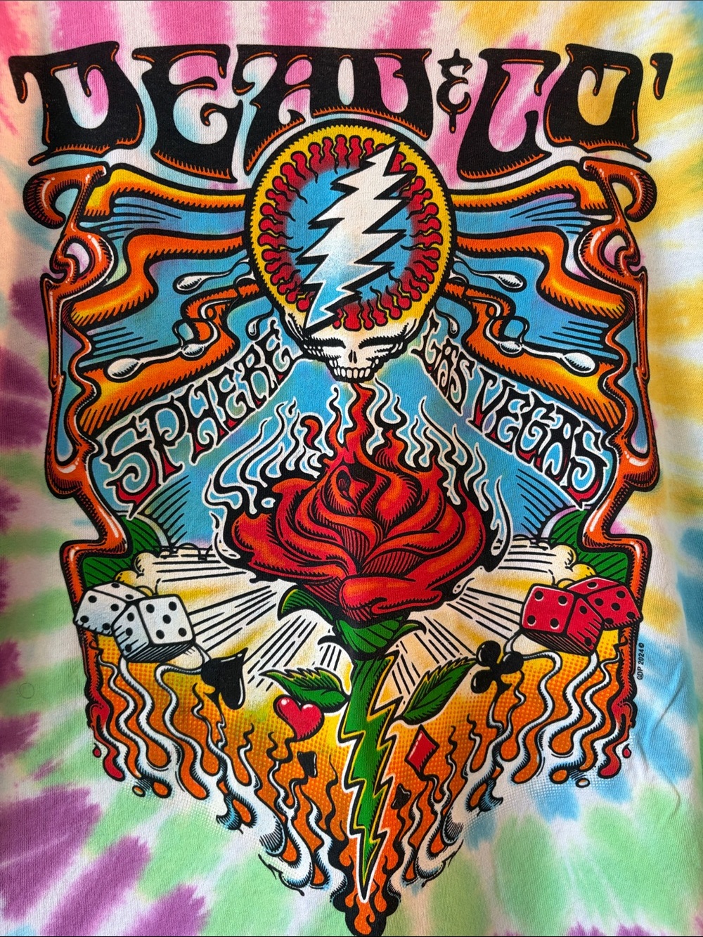 Grateful Dead Las Vegas Sphere Tie-Dye Graphic Tee - Men’s Large - Picture 3 of 6